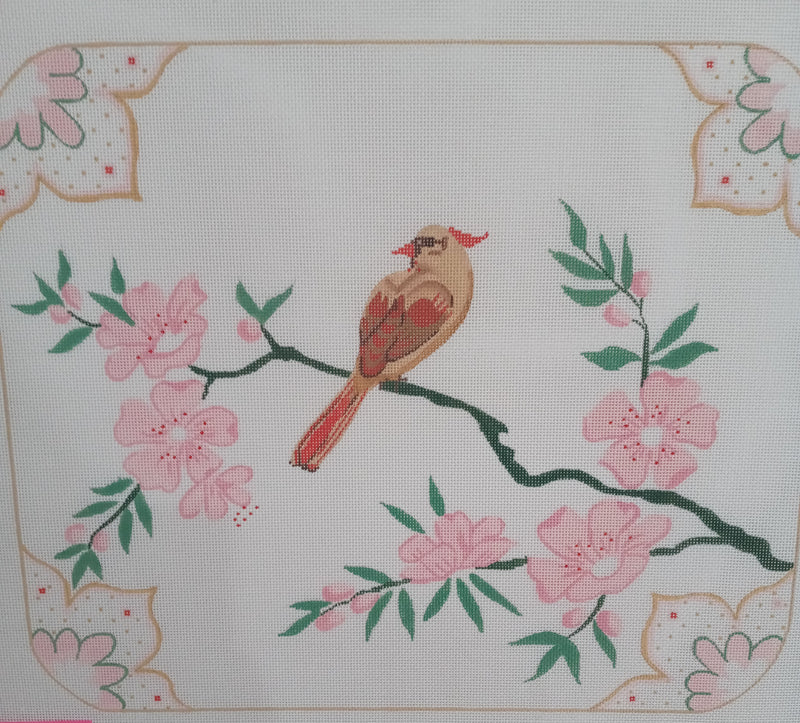 Oriental Lady Cardinal in Dogwood