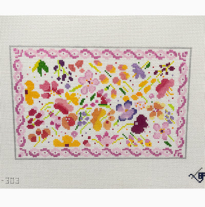 Peppy Floral Clutch 6.5 x 10”