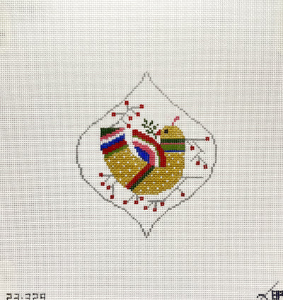 Bird and Holly Ornament