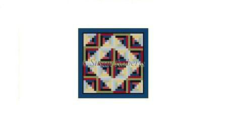 Diamond Log Cabin mini quilt