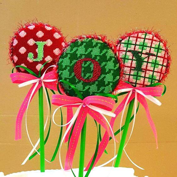 3" Rounds – “JOY” – Set of 3 (on one canvas)