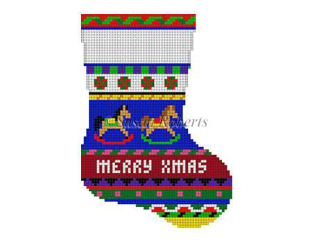 Bold Stripe Rocking Horse - Mini Stocking