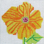 Simply Peony Coaster - Yellow