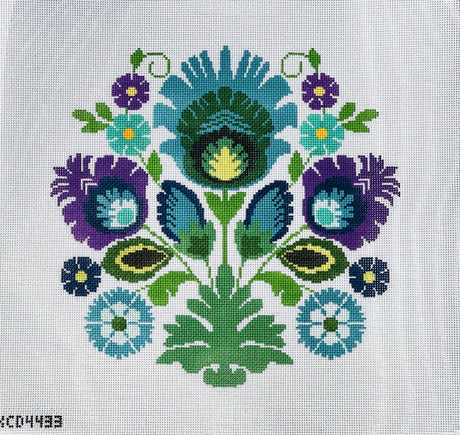 Polish Folk Design - Blue Flower