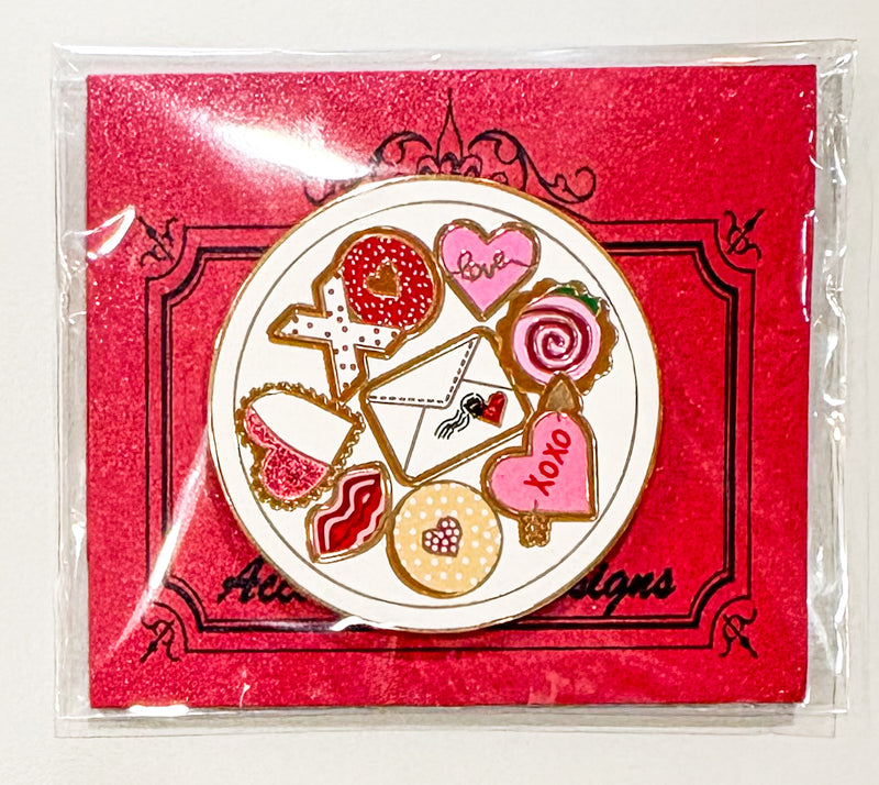 Valentine Cookie Plate Needleminder