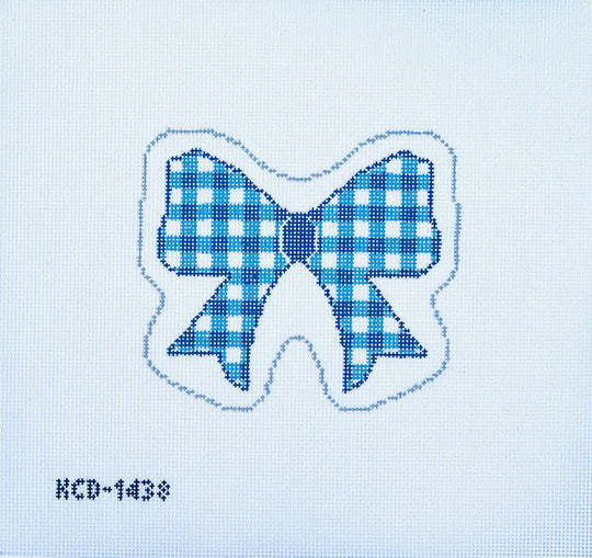Blue Gingham Bow