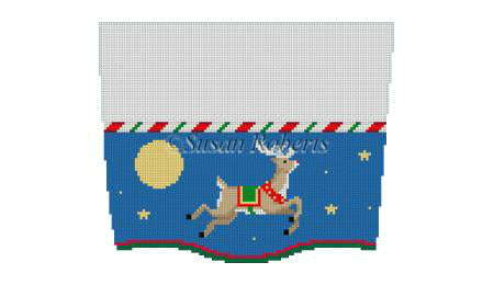 Flying Reindeer - Stocking Cuff