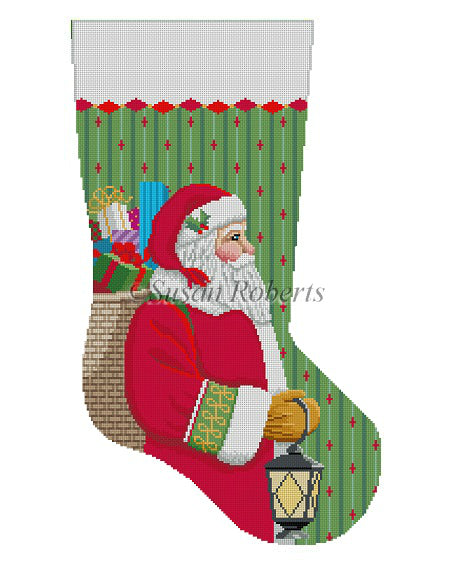 Lantern Santa - Stocking