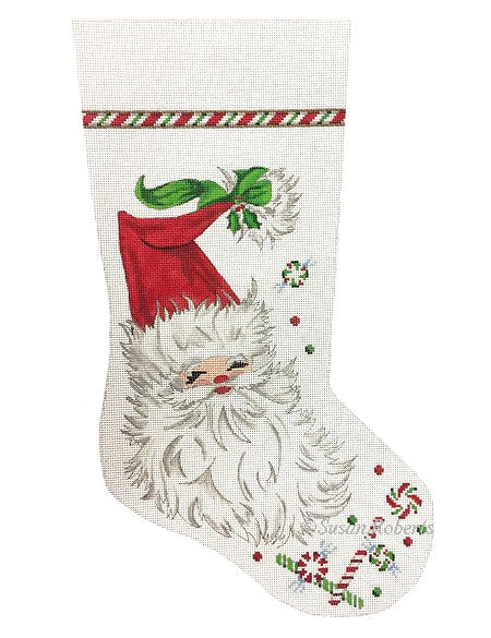 Santa Face w/ Candy - Stocking