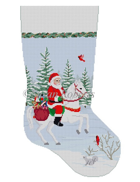 Santa On Horse - Stocking