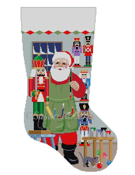Santa Painting Nutcrackers - Stocking