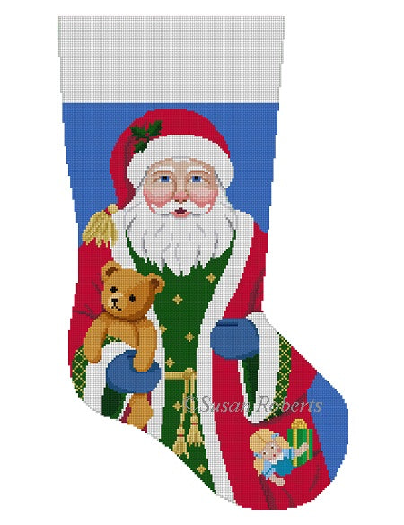 Santa W/ Bear - Stocking