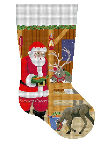 Feeding Reindeer Carrots - Stocking