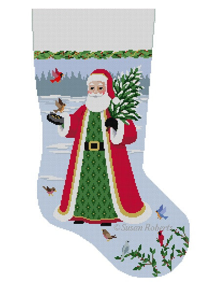 Bird Feeding Santa - Stocking