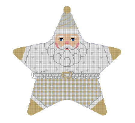 Star Gold Silver Santa - Tree Topper