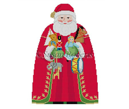 Santa w/ Toys - Front - Tree Topper