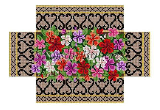 Impatiens In Brass & Iron Grillwork - Brick Cover