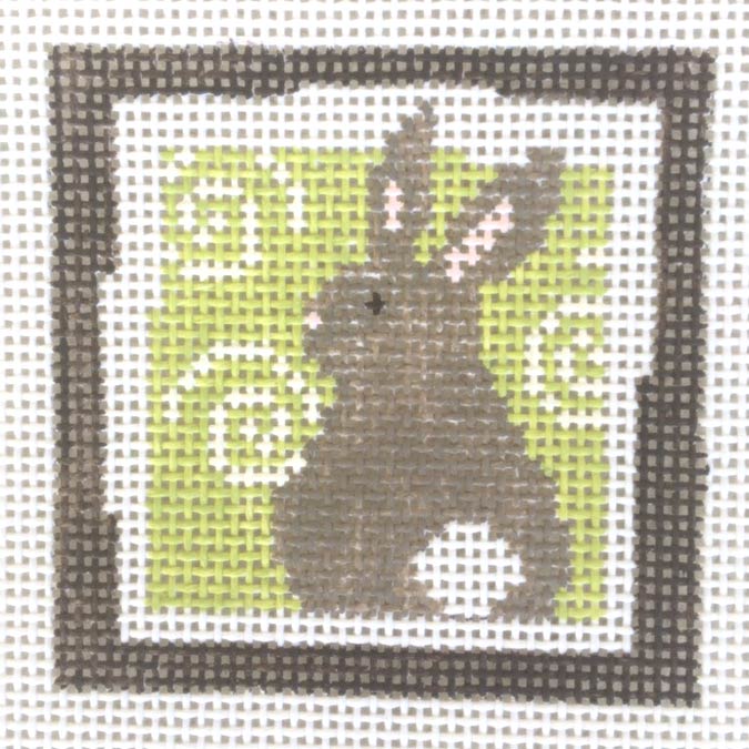 Bunny Green Swirls Background