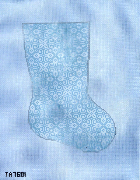 Southwestern Midsize Stocking - Light Blue