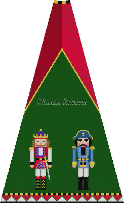 Nutcracker Tree Skirt w/BG, Red Purple King & Admiral