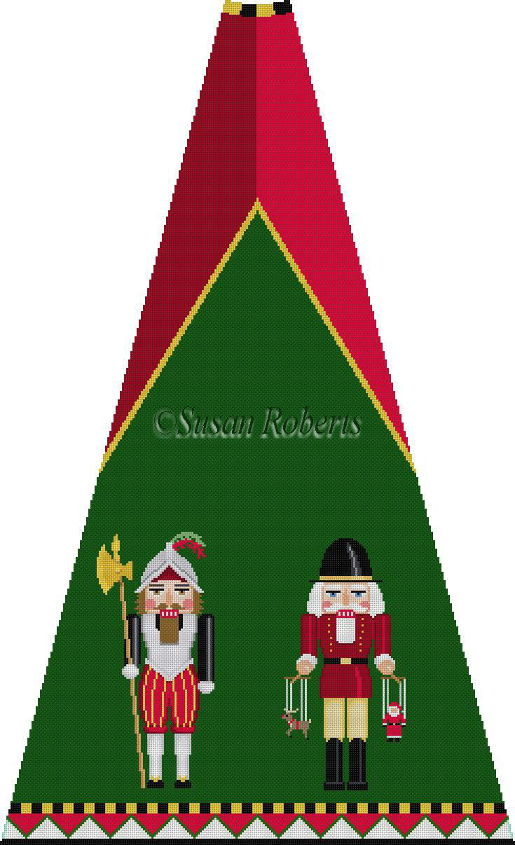 Nutcracker Tree Skirt w/BG, Swiss Guard & Puppeteer