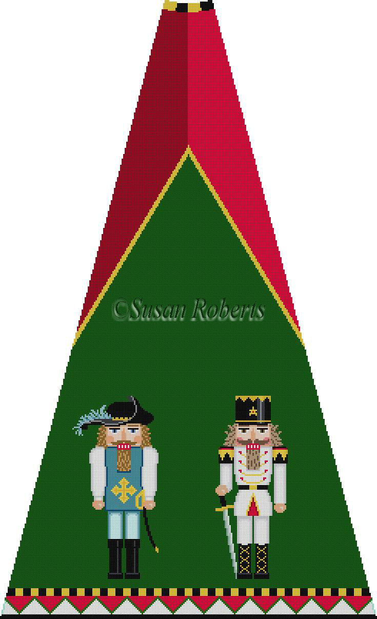 Nutcracker Tree Skirt w/BG, Musketeer & Policeman