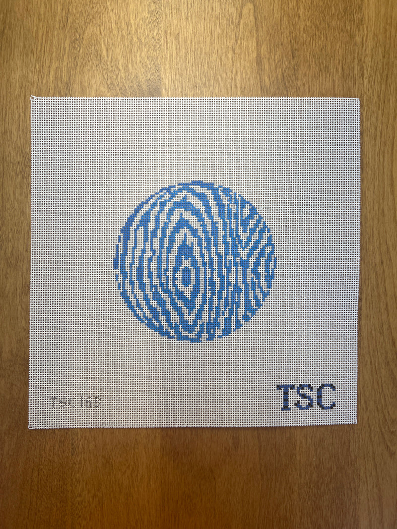 The Sheffield Collection ·  Faux Bois Round-Blue