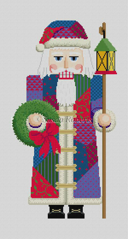 Nutcracker 18"h - Patchwork Santa