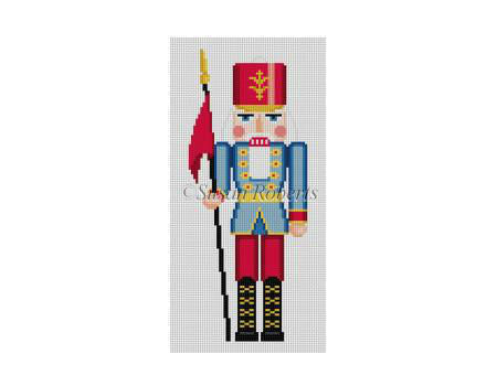 Nutcracker 7"h - Sentry w/Flag