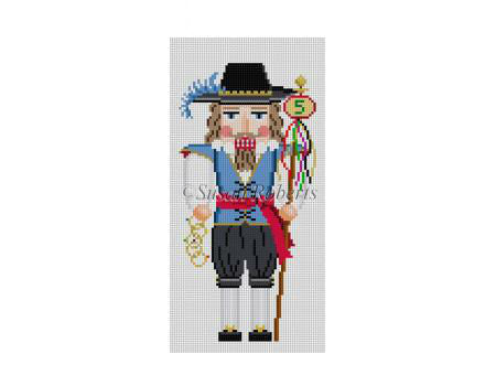 Nutcracker 7"h - Five Golden Rings