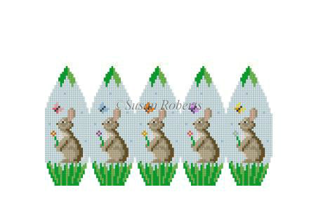 Bunnies & Butterflies - 3D Standup Egg