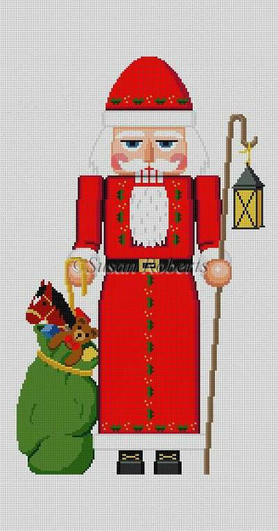 Nutcracker 18"h - Lantern Santa, Toy Bag