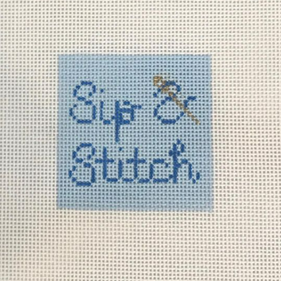 Sip & Stitch Blue Coozie Insert