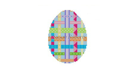 Woven Ribbons Egg - 4" Egg