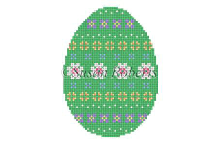 Flower Stripes - 4" Egg