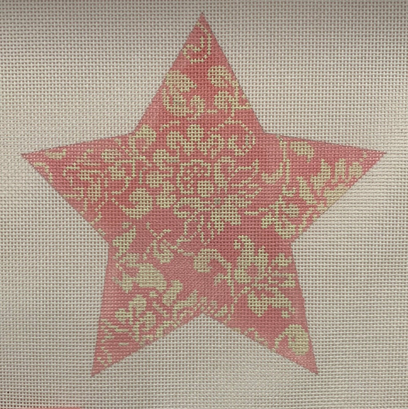 Karen's Damask 6" Star - Pink