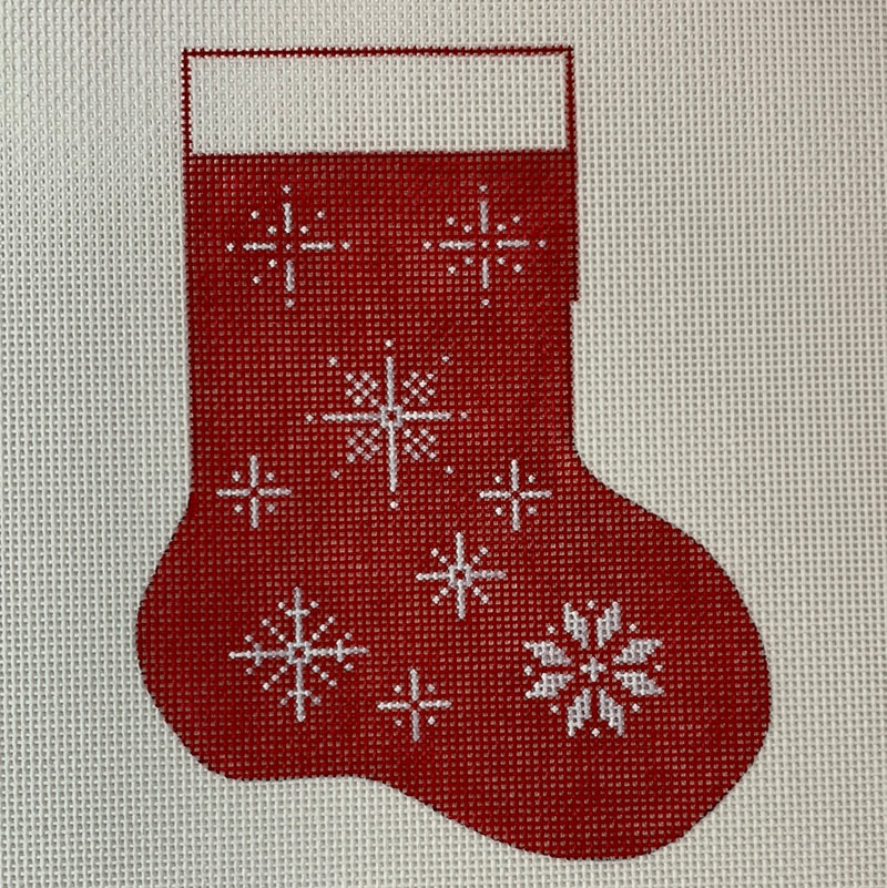 Red Stocking w/ Snowflakes