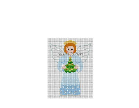 Angel w/ Tree, light blue