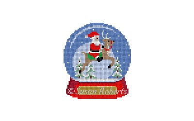Snow Globe - Santa Riding Reindeer