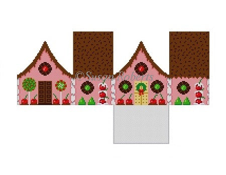 Stitch Guide - Chocolate Sprinkles & Cherries - 3D Gingerbread House