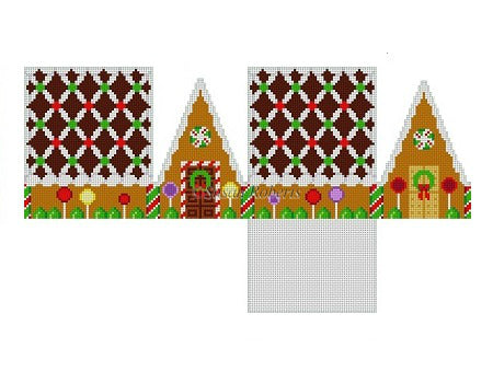 Stitch Guide - Chocolate Trellis A- Frame - 3D Gingerbread House