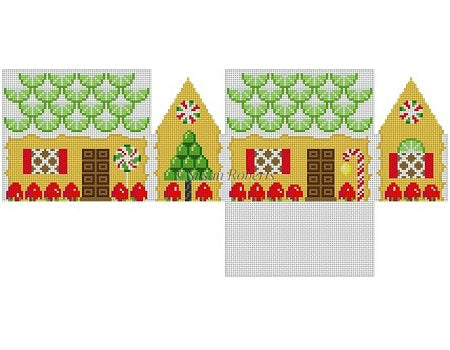 Lime Slices & Strawberries - 3D Gingerbread House