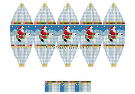 Santa Riding Polar Bear - 3D Hot Air Balloon