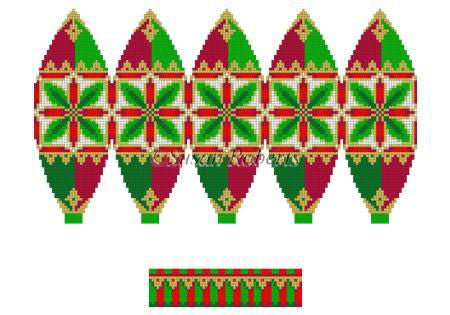 Red Green Star - 3D Hot Air Balloon