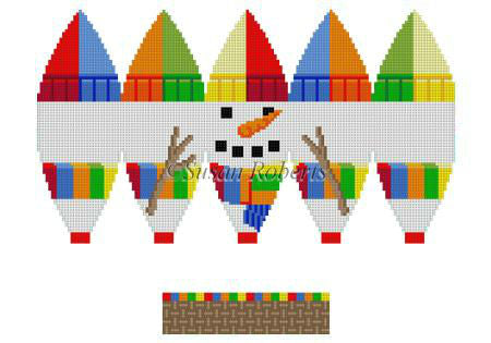 Snowman Face - 3D Hot Air Balloon