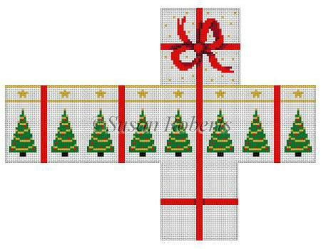 Trees & Stars - 2" cube gift box