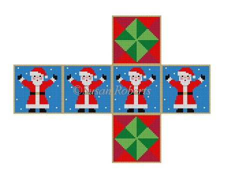 Thumbs Up Santa - 2" cube