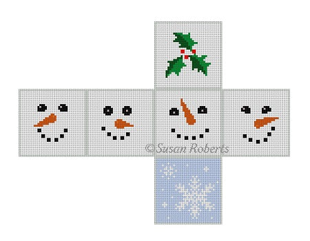 Snowman Faces - 2" cube