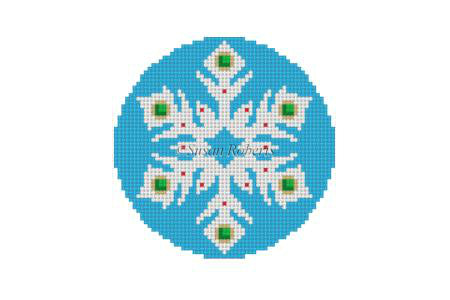 Snowflake - turquoise jeweled