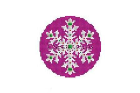Snowflake - raspberry jeweled